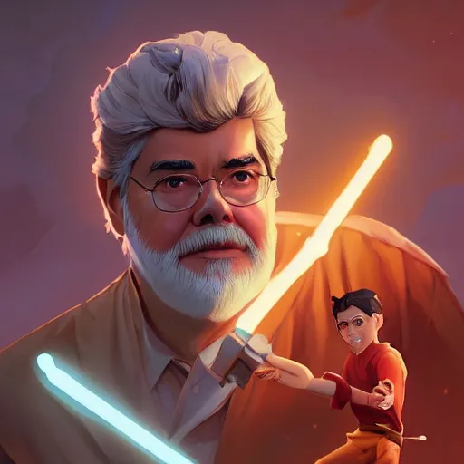 Prompt: hero world george lucas, behance hd by jesper ejsing, by rhads, makoto shinkai and lois van baarle, ilya kuvshinov, rossdraws global illumination