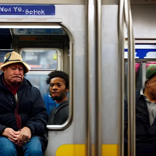 Image similar to People of New York: Man on the Subway.