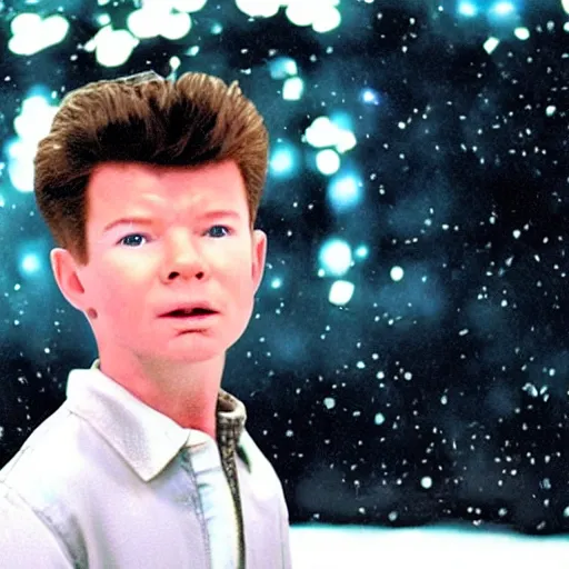 Prompt: rick astley as a child in the movie The Polar Express 2004