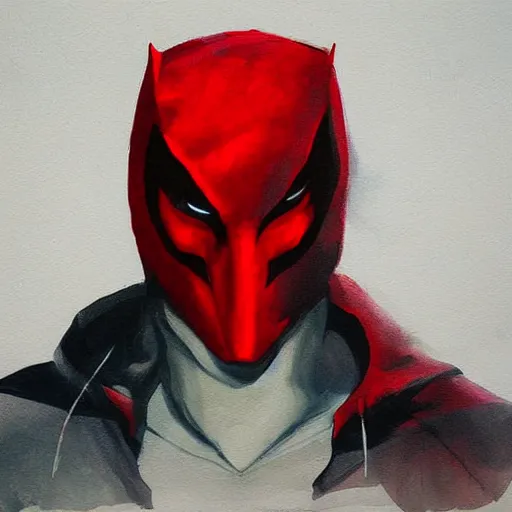 Prompt: red hood painting