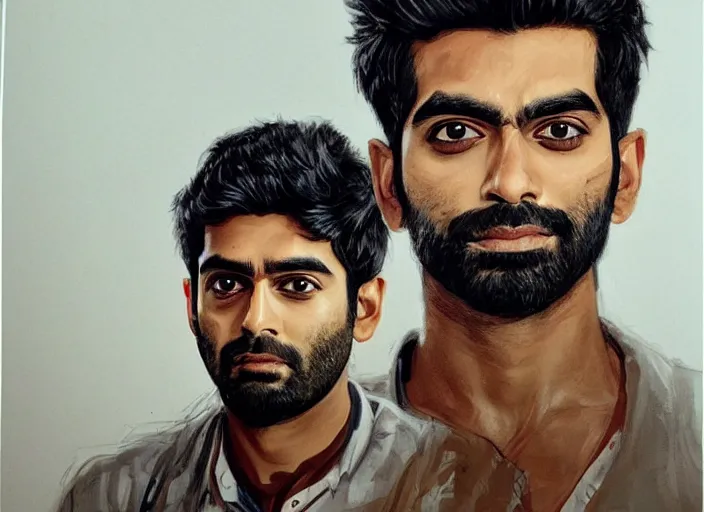 Image similar to a highly detailed beautiful portrait of ravi from ( izombie ) rahul kohli, james gurney, james jean