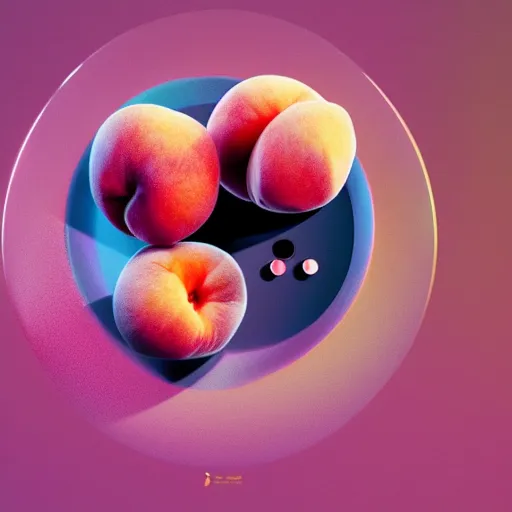 Image similar to techno - peaches still life by beeple