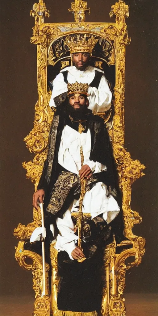 Image similar to a king on a throne