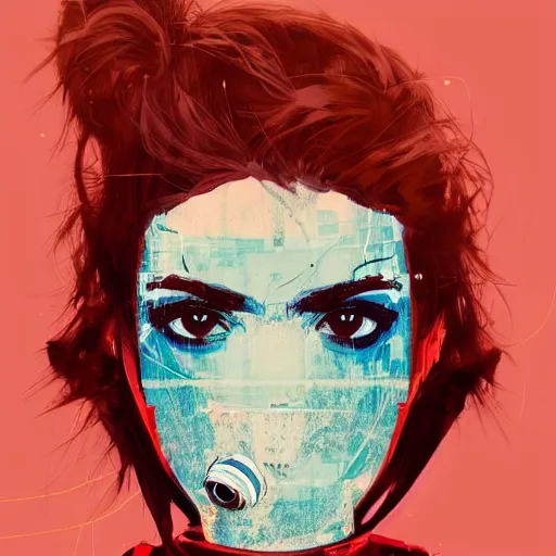 Image similar to a portrait of an astronaut in a scenic environment by conrad roset, hyperdetailed, cyberpunk, cool, cybernetically enhanced, trending on artstation