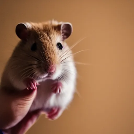 Image similar to photo of a hamster, dimly lit cinema corridor, various poses, unedited, soft light, sharp focus, 8 k