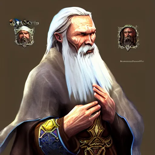 Image similar to St. Seraphim of Sarov, World of Warcraft concept art