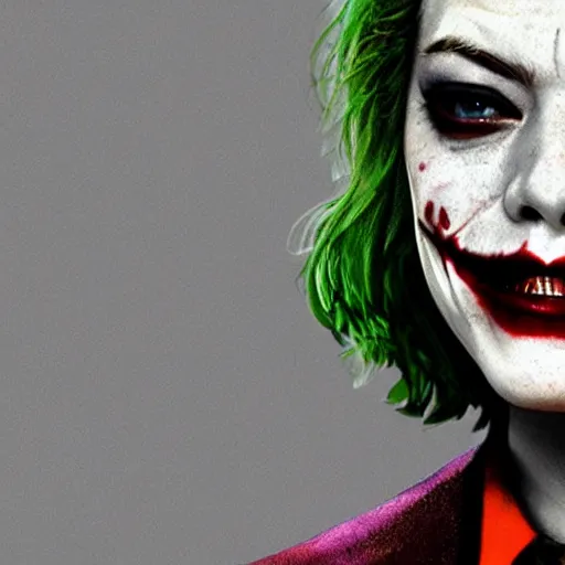 Image similar to Emma Stone as The Joker