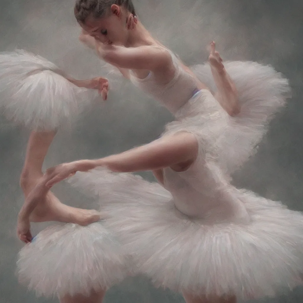 Image similar to ultra detailed hyper realistic deep focus smooth artstation wlop award winning ballerina monet