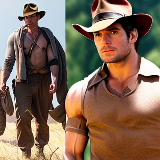 Image similar to Henry Cavill as Indiana Jones