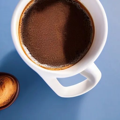 Prompt: giant cup of coffee combined with a volcano