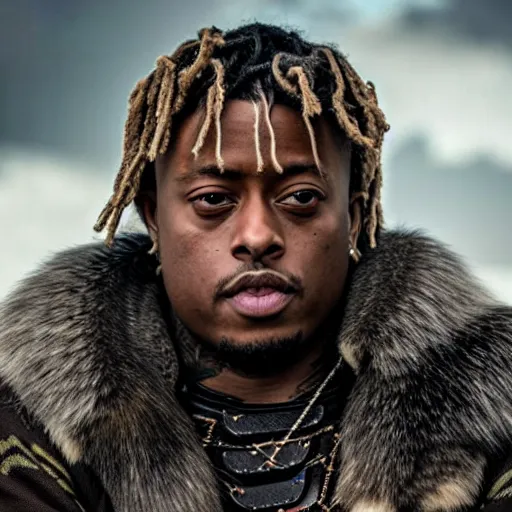 Image similar to juice wrld in Vikings 4k quality super realistic