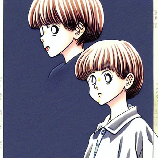 Prompt: young girl by naoki urasawa, detailed, manga, anime, illustration, 9 0's