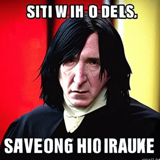 Image similar to severus snape cringing