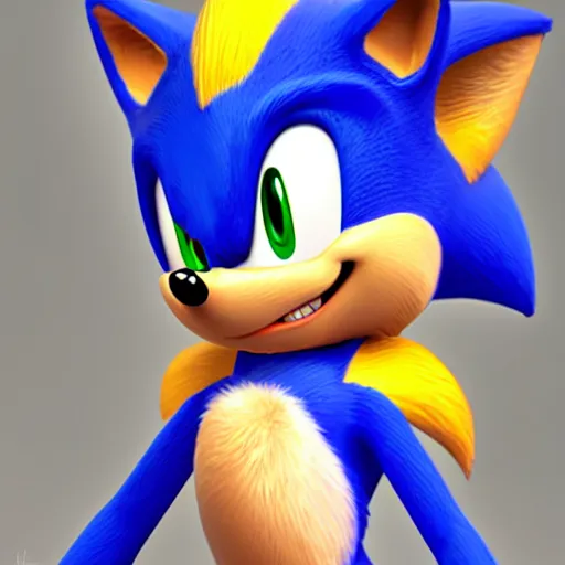 Prompt: Photorealistic Sonic The Hedgehog