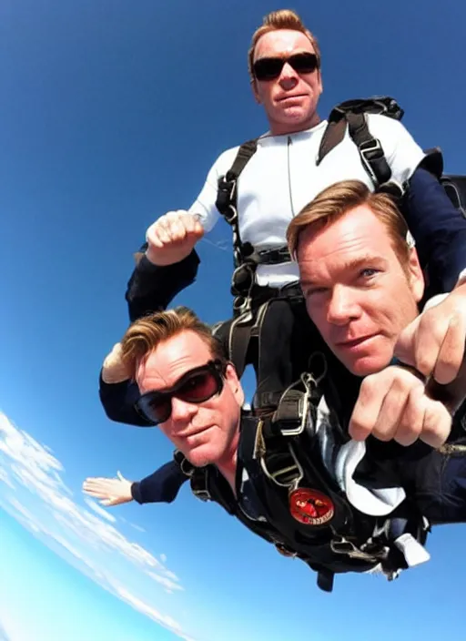 Image similar to ewan mcgregor skydiving