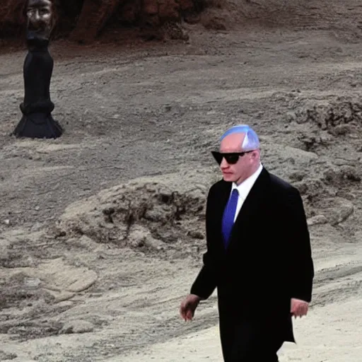 Image similar to benjamin netanyahu as morpheus from the matrix