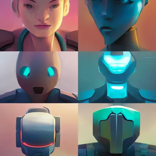 Image similar to face icon stylized minimalist metabots, loftis, cory behance hd by jesper ejsing, by rhads, makoto shinkai and lois van baarle, ilya kuvshinov, rossdraws global illumination