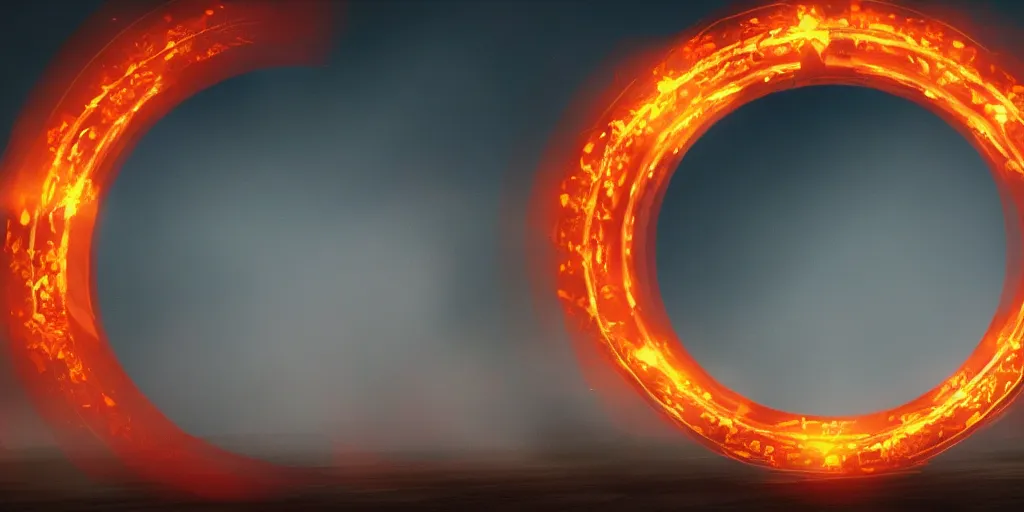 Prompt: the ring of fire, the ring of fire, symmetric, dynamics lighting, cinematic,
