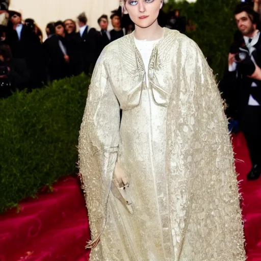 Image similar to photo of joan of arc at the met gala