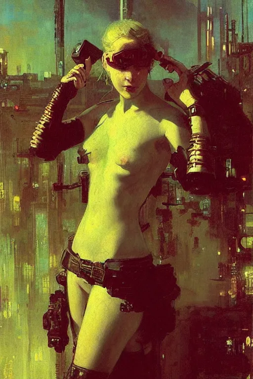 Image similar to cyberpunk by Ilya Repin