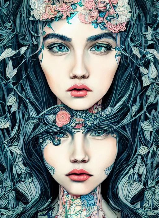 Image similar to girl venizian, extremely detailed, sharp focus, portrait, smooth, digital illustration, by james jean, by eliza ivanovo