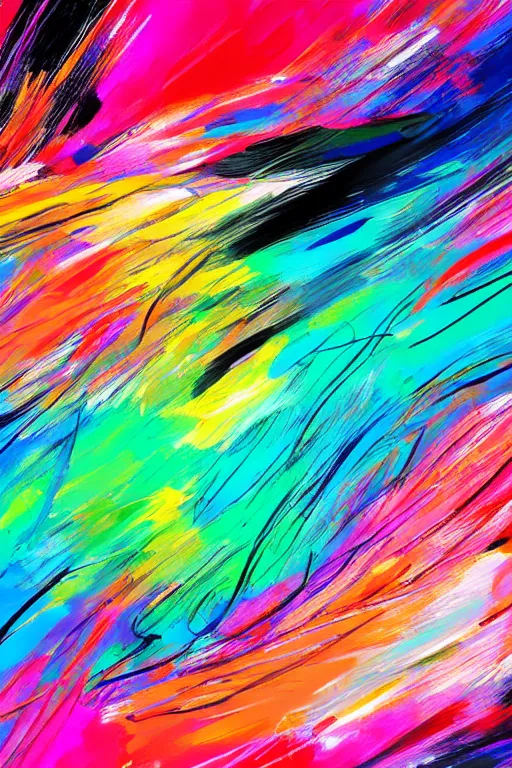 Prompt: abstract minimal thick brush strokes of a thin athletic male, abstract minimalist line art, beautiful, flowing brush strokes, energetic colors, dramatic painting, detailed digital art trending on artstation