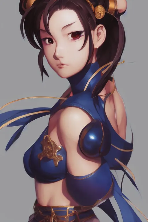 Image similar to A beautiful anime portrait of Chun LI , by Stanley Artgerm Lau, WLOP, Rossdraws, James Jean, Andrei Riabovitchev, Marc Simonetti, and Sakimichan, tranding on artstation