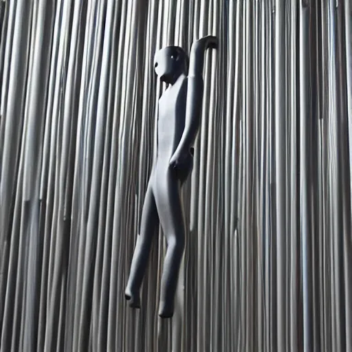 Image similar to artist : antony gormley - space 2 0 2 1, 2 mm square section stainless steel bar, dimensions variable. photo : ela bialkowska, okno studio.