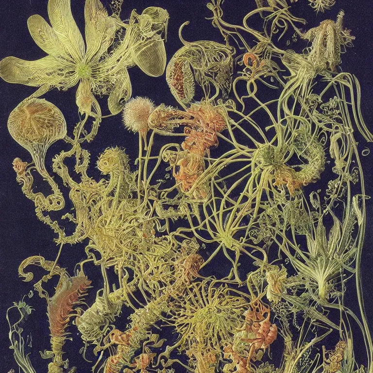 Image similar to complex plant seed, ernst haeckel and norman rockwell, exquisite lighting, clear focus, very coherent, very detailed