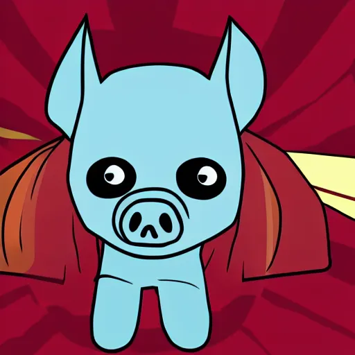 Prompt: pig superhero