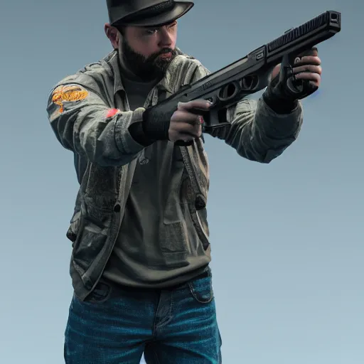 Prompt: A combat mage wielding two Glock pistols, bust shot, Art by James Jean, substance 3d painter, cinematic, hyper realism, high detail, octane render, unreal engine, 8k, Smooth, High contrast, depth of field, aperture f2.8