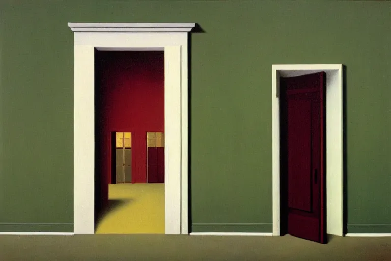 Prompt: the door by rene magritte, detailed painting, hd, hq, high resolution, high detail, 4 k, 8 k