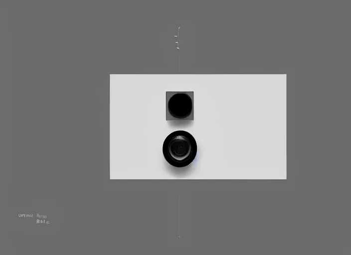 Image similar to orthographic view of minimalism camera designed by Dieter Rams, Naoto Fukasawa, designed by Apple, highly detailed, minimalism, front view, illustration