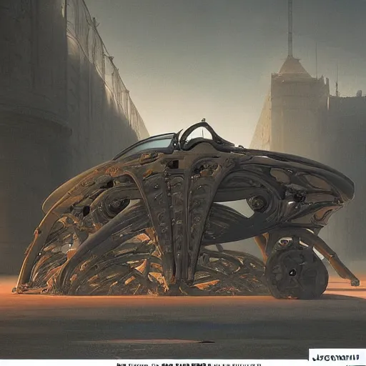 Image similar to sci-fi dynamic organic forms structure car 30% size and wall structure in the coronation of napoleon painting by Jacques-Louis David and in the blade runner 2049 film search pinterest keyshot product render 4k in dark plastic