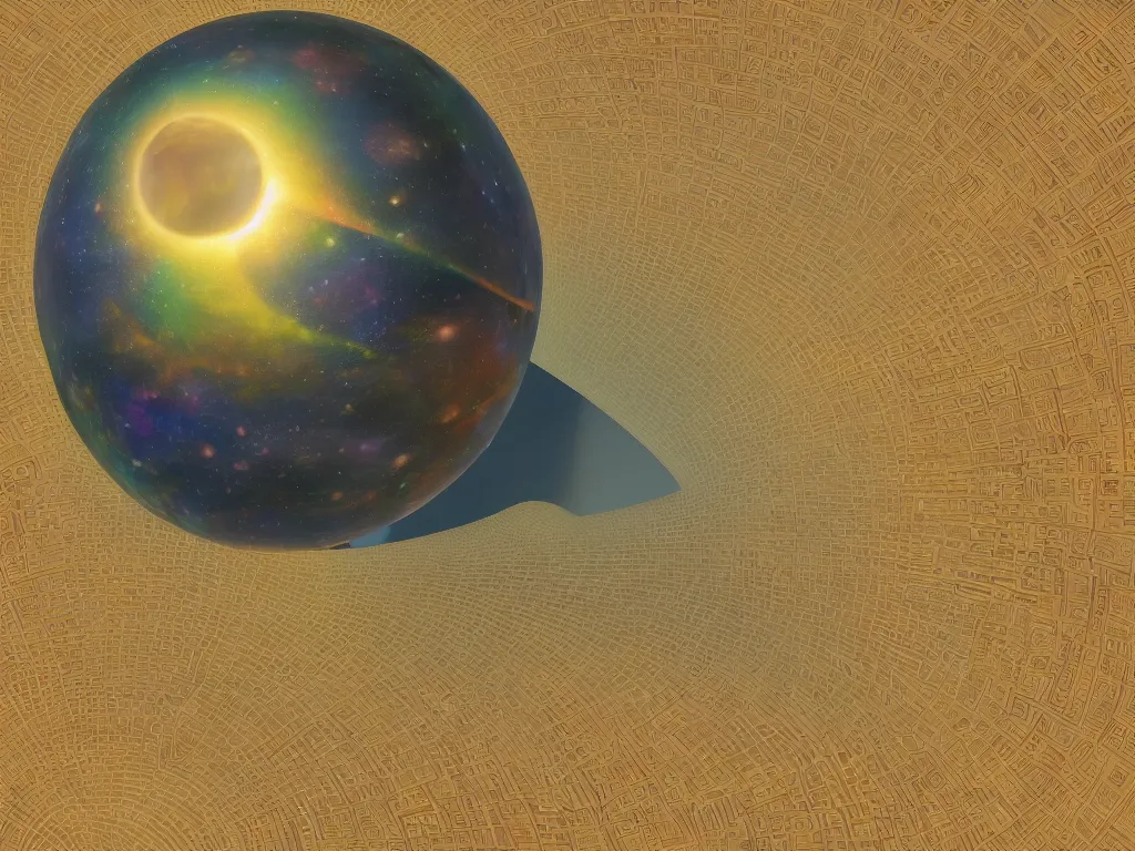 Image similar to 3 d render, sunlight study, the universe is a spheroid region 7 0 5 meters in diameter, art nouveau, by john james audubon and ( ( ( ( ( lisa frank ) ) ) ) ), 8 k, sharp focus, octane render