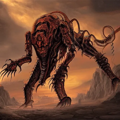 Image similar to arthropoda monster, doom eternal