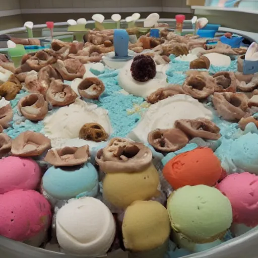 Image similar to a sea made of ice cream