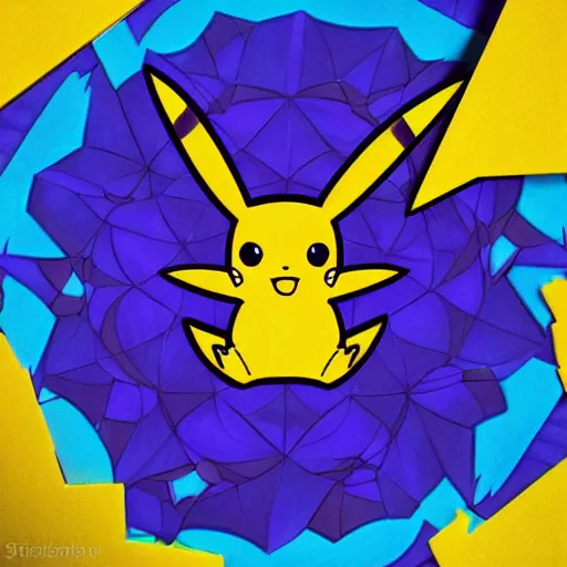 Image similar to a ultra detailed illustration of a Pikachu (from Pokemon), constructed from sacred geometry by James jean, trending on ArtStation,