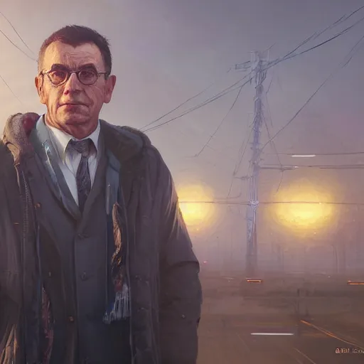 Image similar to highly detailed portrait, ion iliescu, in gta v, stephen bliss, unreal engine, fantasy art by greg rutkowski, loish, rhads, ferdinand knab, makoto shinkai and lois van baarle, ilya kuvshinov, rossdraws, tom bagshaw, global illumination, radiant light, detailed and intricate environment