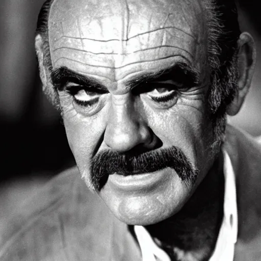 Prompt: sean connery as a zombie