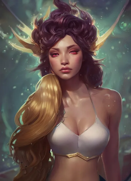 Image similar to oriana, from league of legends, au naturel, hyper detailed, digital art, trending in artstation, cinematic lighting, studio quality, smooth render, unreal engine 5 rendered, octane rendered, art style by klimt and nixeu and ian sprigger and wlop and krenz cushart