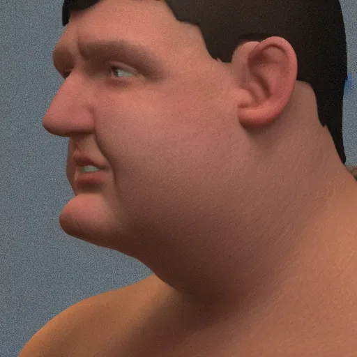 Image similar to tonys fat neck, 8k, ultra hd, highly detailed,