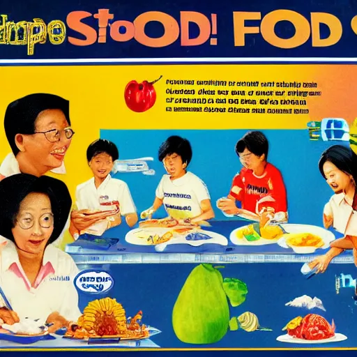 Image similar to 1 9 9 0 s singaporean public education poster for food