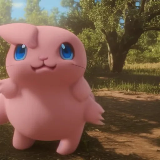 Image similar to Film still of Jigglypuff, from Red Dead Redemption 2 (2018 video game)