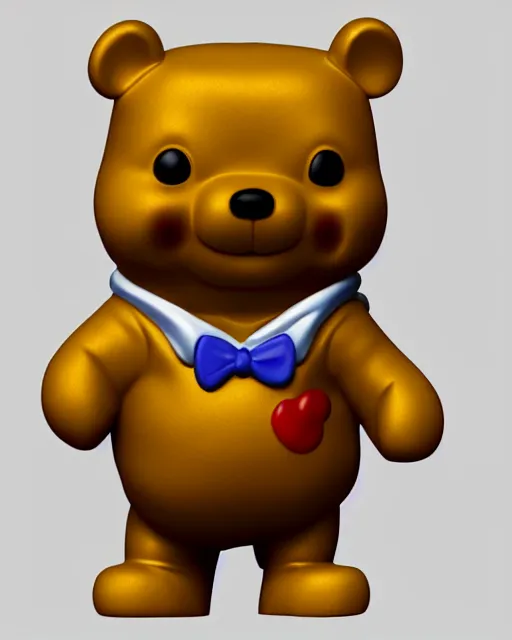 Prompt: full body 3d render of funko pop xi jinping as winnie-the-pooh wearing a suit as a funko pop, studio lighting, white background, blender, trending on artstation, 8k, highly detailed