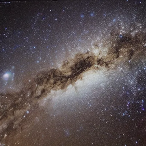 Image similar to milky way shaped like a rabbit,photorealistic