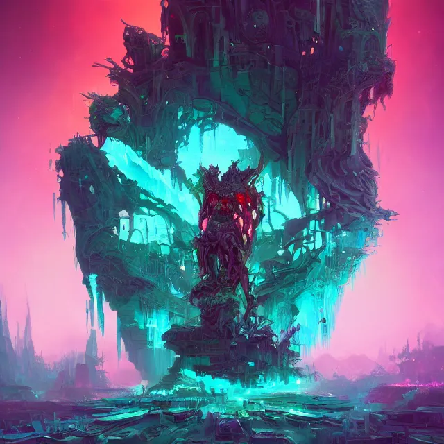 Prompt: now i am become death, the destroyer of worlds, by hans zatzka, by anton fadeev, by beeple, by mical karcz, paradigm shift, super conciousness, highly detailed, trending on artstation, cgsociety, ultrarealism, oil on canvas, 4 k, hd masterpiece