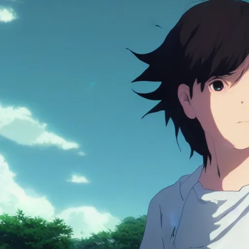 Image similar to portrait of a god by makoto shinkai