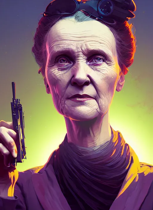 Image similar to highly detailed portrait of marie curie in gta v, stephen bliss, unreal engine, fantasy art by greg rutkowski, loish, rhads, ferdinand knab, makoto shinkai and lois van baarle, ilya kuvshinov, rossdraws, tom bagshaw, global illumination, radiant light, detailed and intricate environment