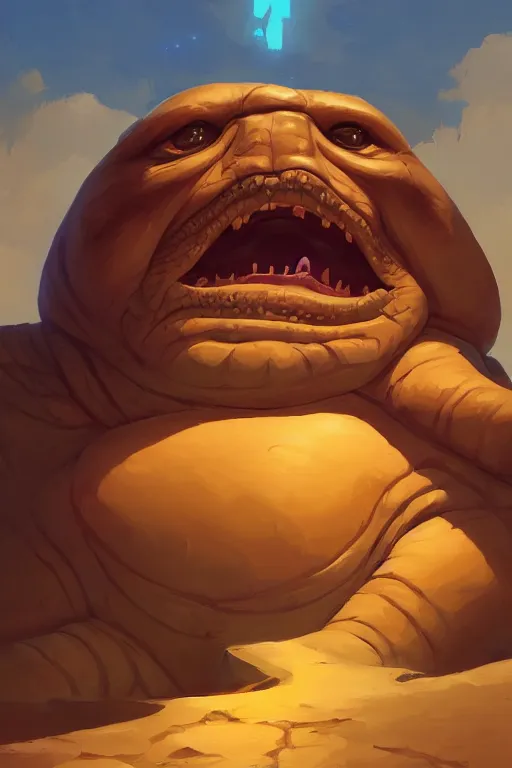 Prompt: Jabba el Hutt Video game icon design , 2d game fanart behance hd by Jesper Ejsing, by RHADS, Makoto Shinkai and Lois van baarle, ilya kuvshinov, rossdraws global illumination